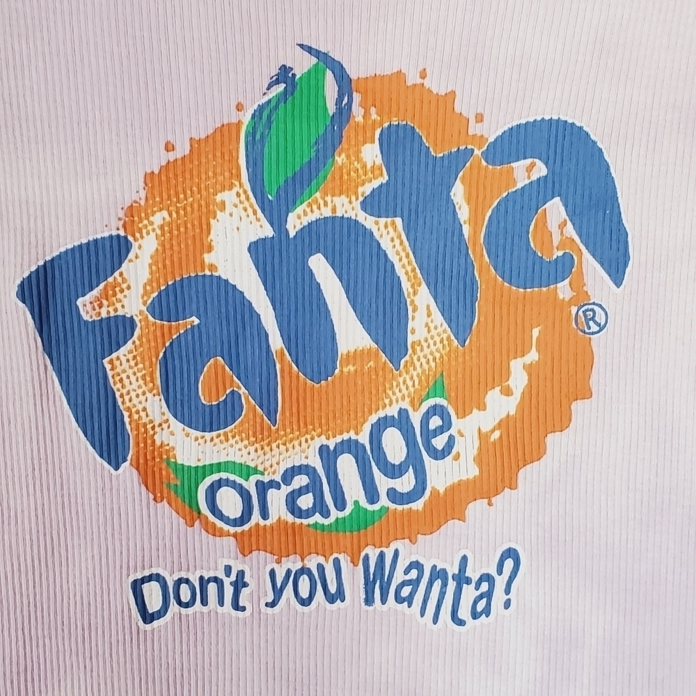 1339 * Coca Cola Orange Fanta Graphic Crop Tank Purple Size L - Picture 6 of 8